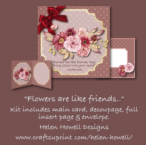 Flowers are like Friends -  Flower Quote cards