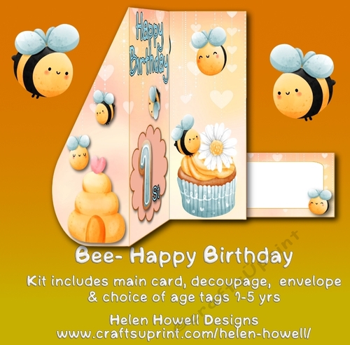 Bee Happy Birthday - Childrens Card Boy/girl Ages 1-5