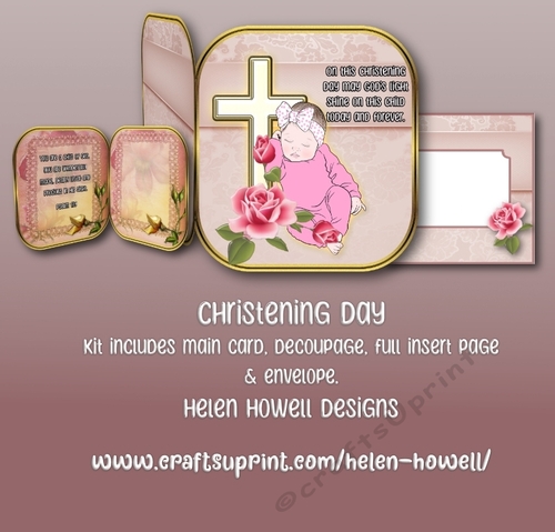 Christening Day - cut and fold card