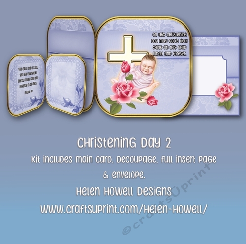 Christening Day 2 - cut and fold card
