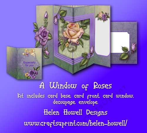 Window of Roses - Multi Occasions Card  - Window Card