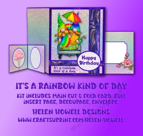 Its a Rainbow Kind of Day - Cut & Fold Card