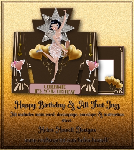 Happy Birthday and All That Jazz - Art Deco Stepper Card 