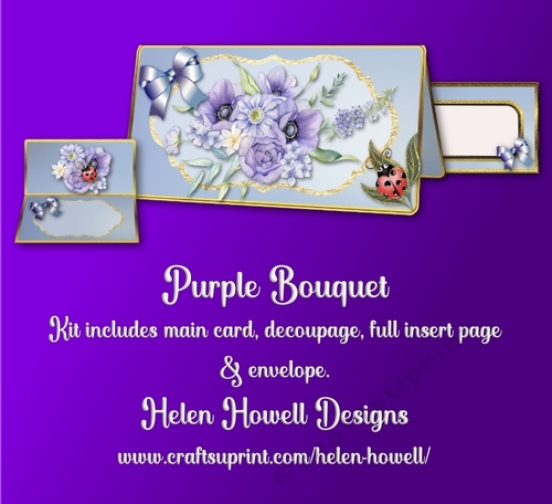 Purple Bouquet - Multi Occasions - Blank Card