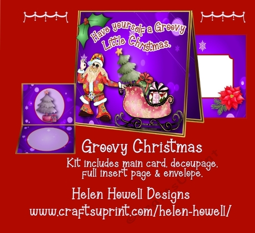 Groovy Christmas - Tent Card