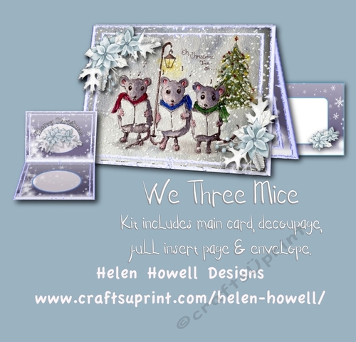 We Three Mice... - Cut & Fold Card
