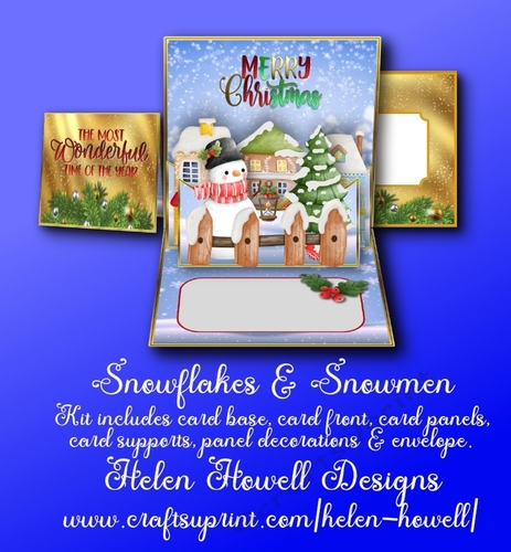 Snowflakes & Snowmen - Double Pop Out Card