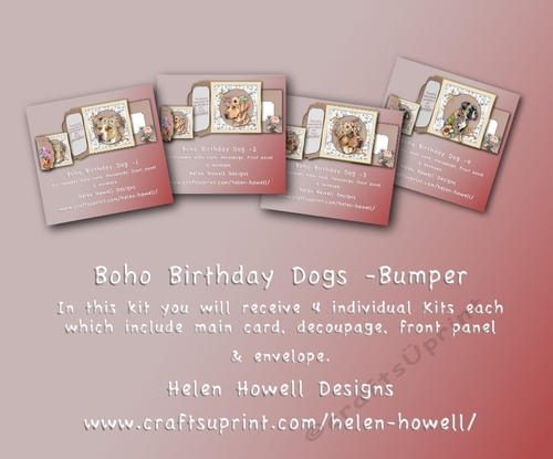 Boho Birthday Dogs - Bumper