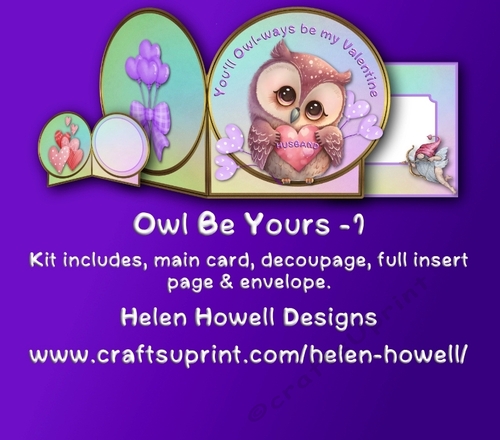 Owl Be Yours 1 - Cut and fold card
