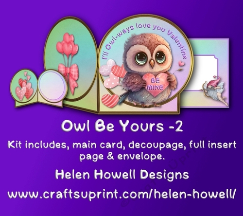 Owl Be Yours 2 - Cut and fold card