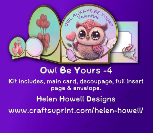 Owl Be Yours 4 - Cut and fold card