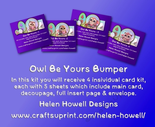 Owl Be Yours Bumper - Cut and fold card