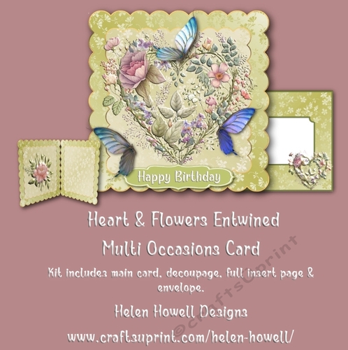 Heart & Flowers Entwined - Multi Occasions Card