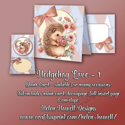 Hedgehog Love - 1 - Tent Card