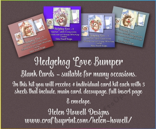 Hedgehog Love - Bumper - Tent Card