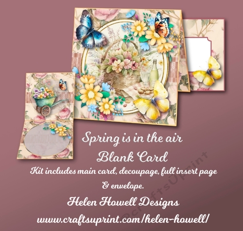 Spring is in the air - Blank Card - Tent Card