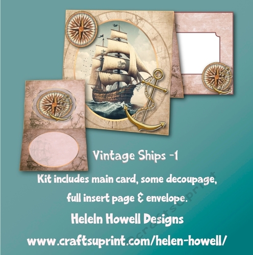 Vintage Ships 1  - Blank Card