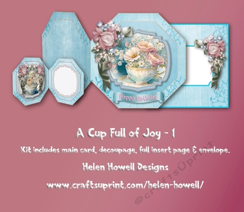A Cup Full of Joy -1 - Octagonal Card - Multi Occasions.