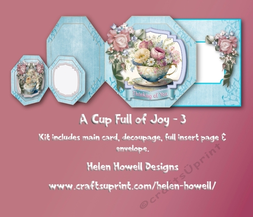 A Cup Full of Joy -3 - Octagonal Card - Multi Occasions.