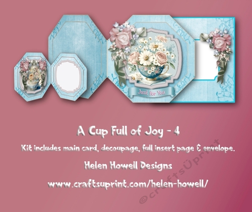 A Cup Full of Joy -4 - Octagonal Card - Multi Occasions.
