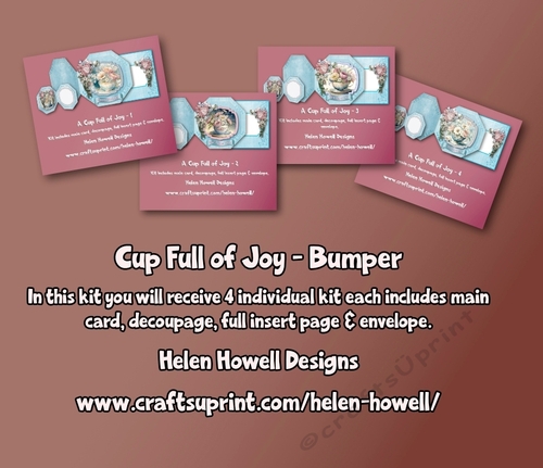 A Cup Full of Joy  Bumper Kit- Octagonal Card - Multi Occasions.