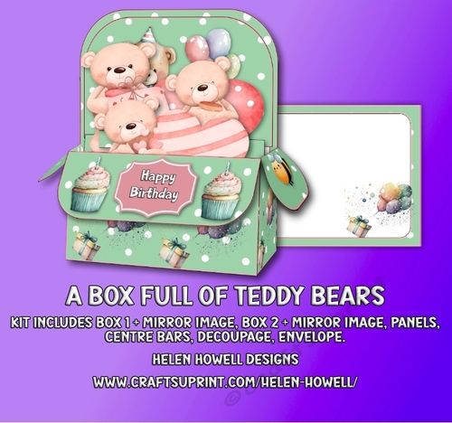 A Box Full of Teddy Bears -Pop Up Box