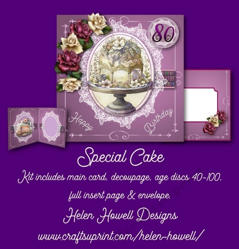 Special Cake - Birthday Age card 40 - 100