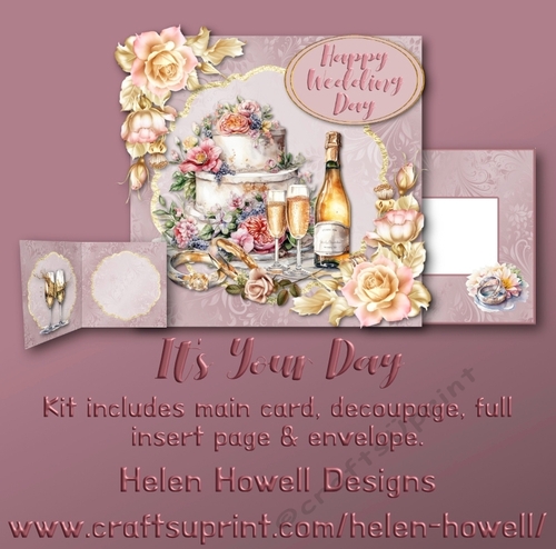 Its Your Day - Wedding card suitable for male/female and same sex weddings. 