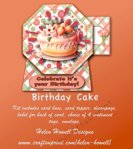 Birthday Cake - Easel Card