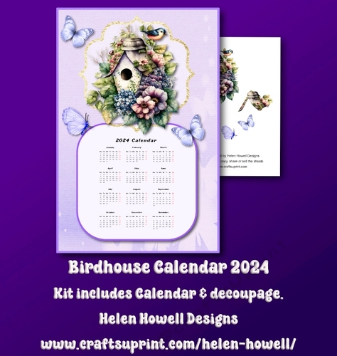 Birdhouse Calendar 2024