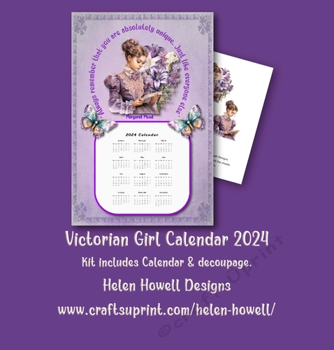 Victorian Girl Calendar 2024