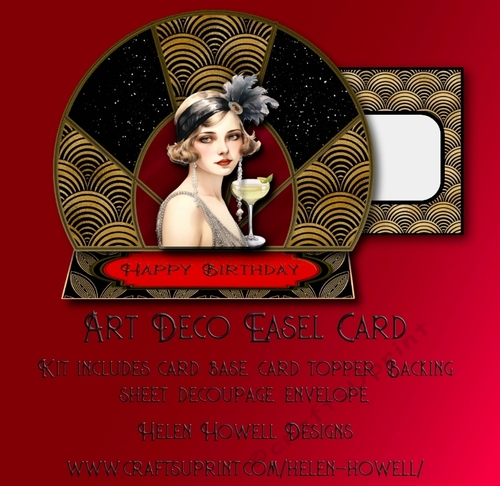 Art Deco Easel Card - Unisex