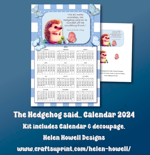 The Hedgehog said... Calendar 2024