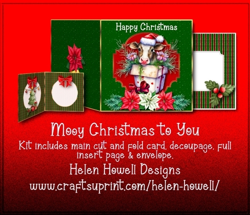 Christmas Animals 1 - Cut & Fold Card