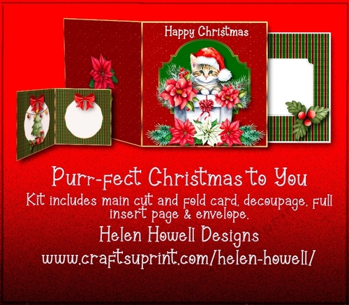 Christmas Animals 2 - Cut & Fold Card