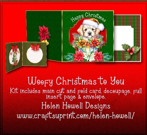Christmas Animals 3 - Cut & Fold Card