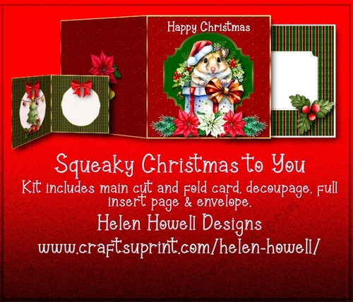 Christmas Animals 4 - Cut & Fold Card