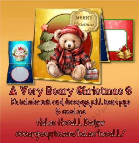 A Very Beary Christmas 3 - Tent Card