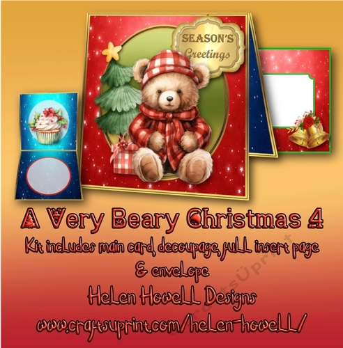 A Very Beary Christmas 4 - Tent Card