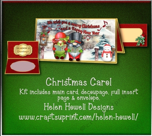Christmas Carol - Cut and fold Card