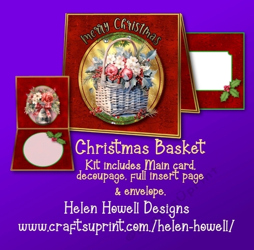 Christmas Basket - Tent Card