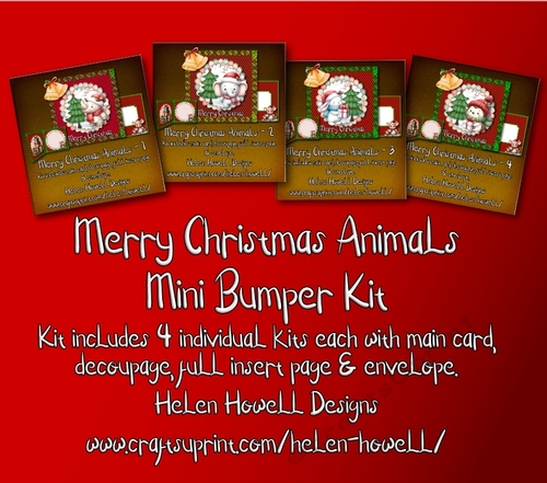 Merry Christmas Animals  MIni Bumper