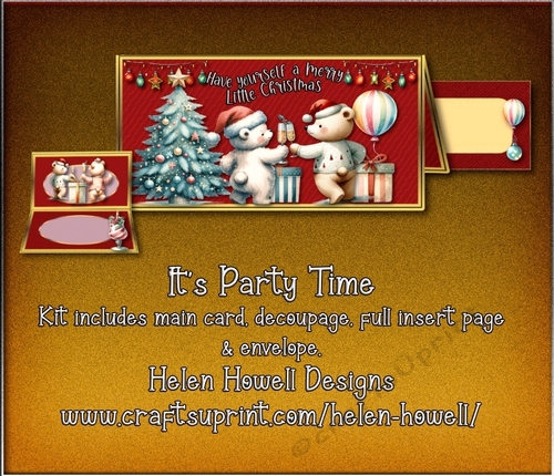 Its Party Time - Cut and fold card