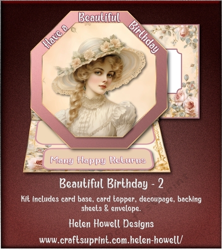 Beautiful Birthday 2 - Easel Card