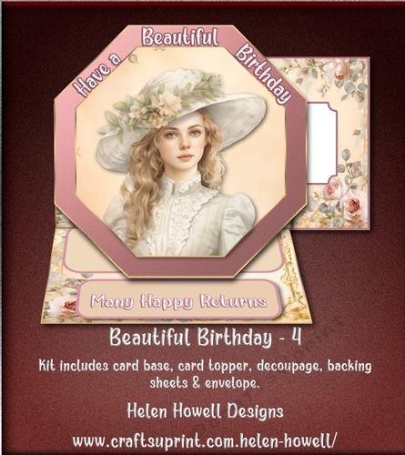 Beautiful Birthday 4 - Easel Card