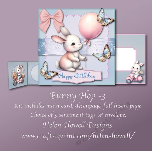 Bunny Hop 3 - Multi Occasions Card