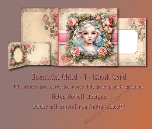 Beautiful Child 1 - Blank Card, suitable for various occasions
