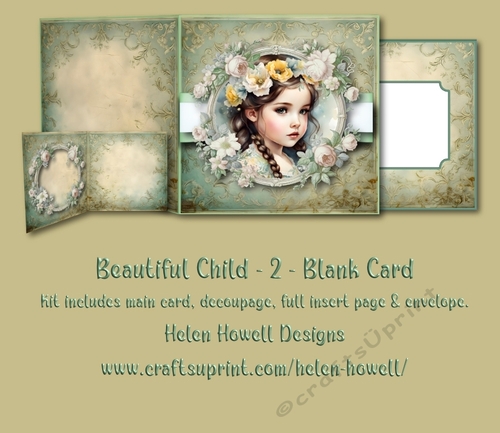 Beautiful Child 2 - Blank Card, suitable for various occasions