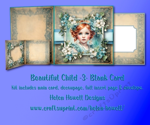 Beautiful Child 3 - Blank Card, suitable for various occasions