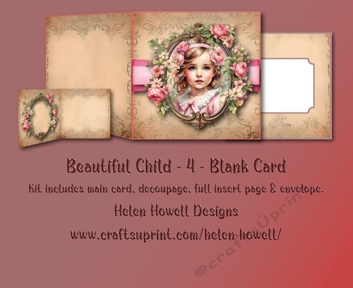Beautiful Child 4 - Blank Card, suitable for various occasions
